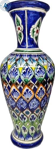 Altyn Adam jug made of ceramic, blue-green-orange Altyn Adam jug made of ceramic, blue-green-orange