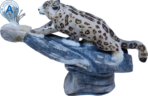 Altyn Adam figure made of horn, snow leopard, small photo 2 Altyn Adam figure made of horn, snow leopard, small photo 2