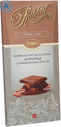 Rakhat chocolate bar, caramel crispy, 100 g