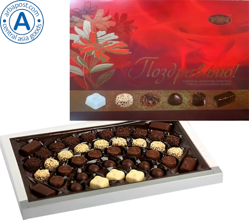 Rakhat chocolate set, pozdravlyayu, red, 390 g