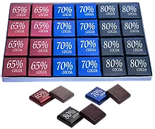 Rakhat dark chocolate set, 65%, 70%, 80% cocoa, 168 g