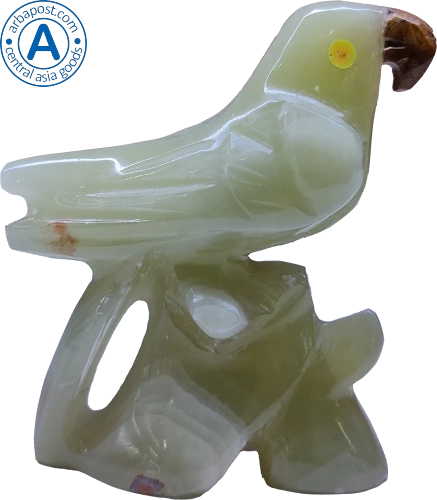 Altyn Adam figure made of onyx, yellow bird