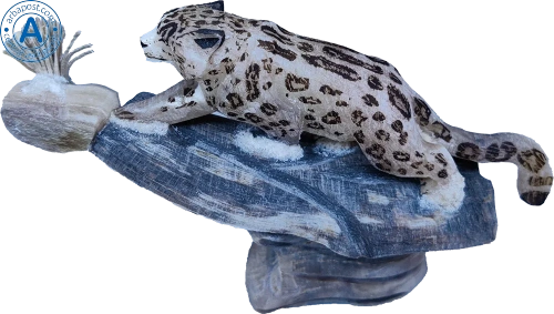 Altyn Adam figure made of horn, snow leopard, small photo 3 Altyn Adam figure made of horn, snow leopard, small photo 3