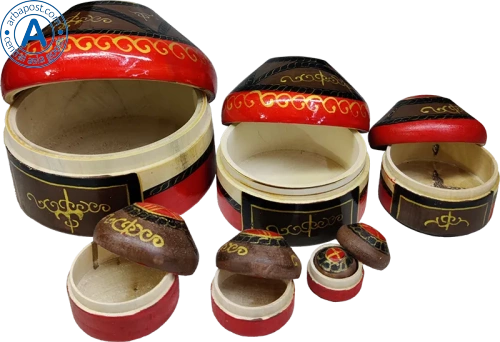 Altyn Adam yurts made of wood, red Altyn Adam yurts made of wood, red