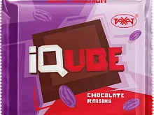 Rakhat chocolate bar, iQube, raisins, 70 g