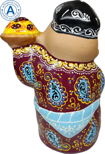 Altyn Adam man with tray made of clay, red photo 3 Altyn Adam man with tray made of clay, red photo 3