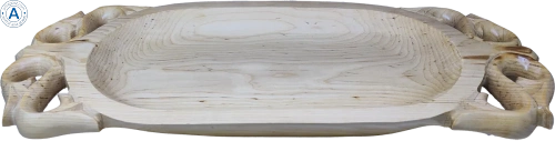 Altyn Adam plate made of wood, big Altyn Adam plate made of wood, big