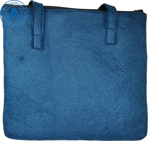 Altyn Adam bag made of felt, blue photo 2