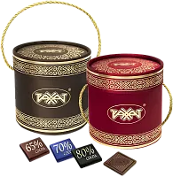 Rakhat dark chocolate set, 65%, 70%, 80% cocoa, 330 g