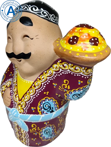 Altyn Adam man with tray made of clay, red photo 2 Altyn Adam man with tray made of clay, red photo 2