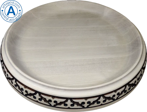 Altyn Adam plate made of wood, round, large Altyn Adam plate made of wood, round, large