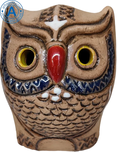 Altyn Adam whistle made of clay, owl Altyn Adam whistle made of clay, owl