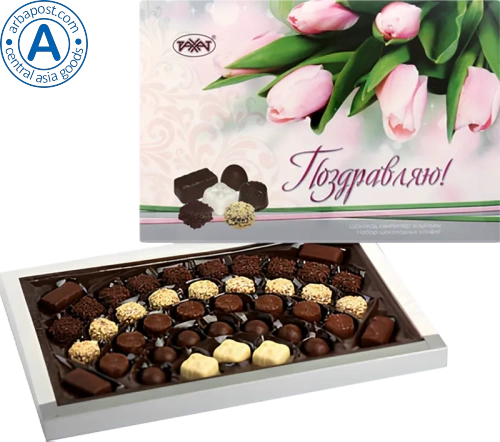 Rakhat chocolate set, pozdravlyayu, white, 390 g