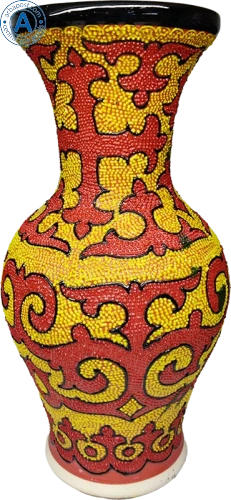 Altyn Adam jug made of ceramic, yellow-red Altyn Adam jug made of ceramic, yellow-red