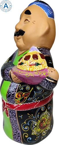 Altyn Adam man with tray made of clay, black photo 3 Altyn Adam man with tray made of clay, black photo 3