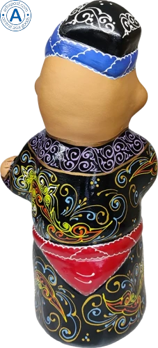 Altyn Adam man with tray made of clay, black photo 2 Altyn Adam man with tray made of clay, black photo 2