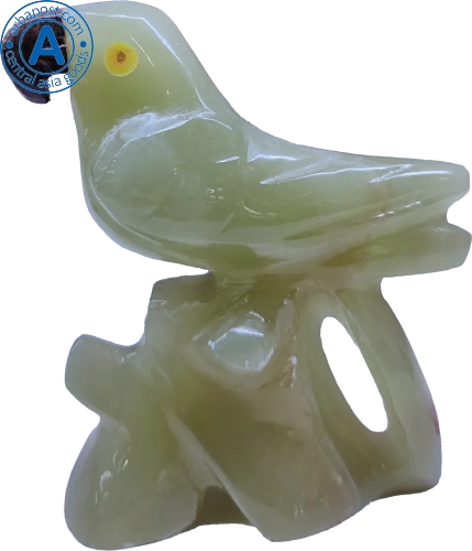 Altyn Adam figure made of onyx, yellow bird photo 2