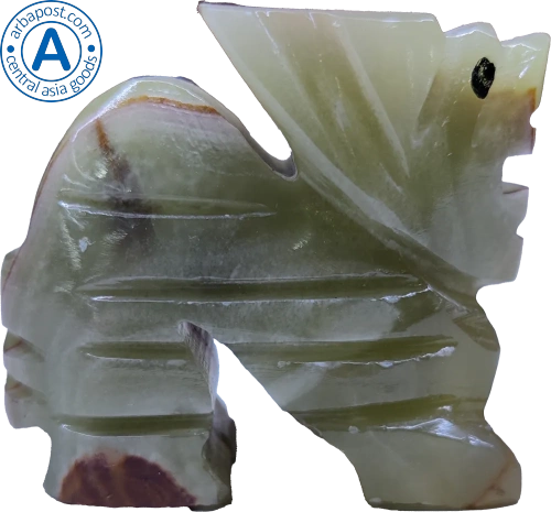 Altyn Adam figure made of onyx, lion Altyn Adam figure made of onyx, lion